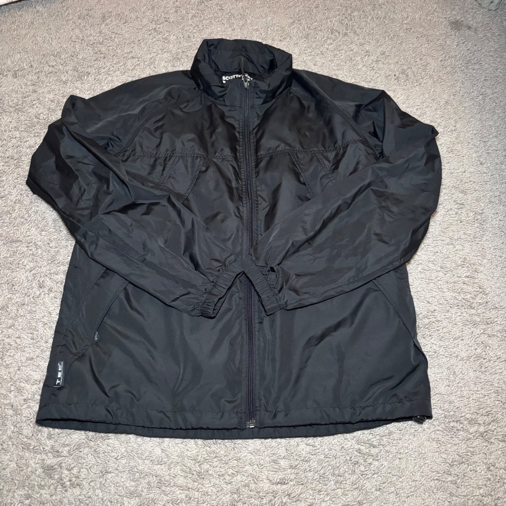 SCOTTeVEST TEC Technology Enabled Clothing Windbreaker Jacket Black Mens Size M